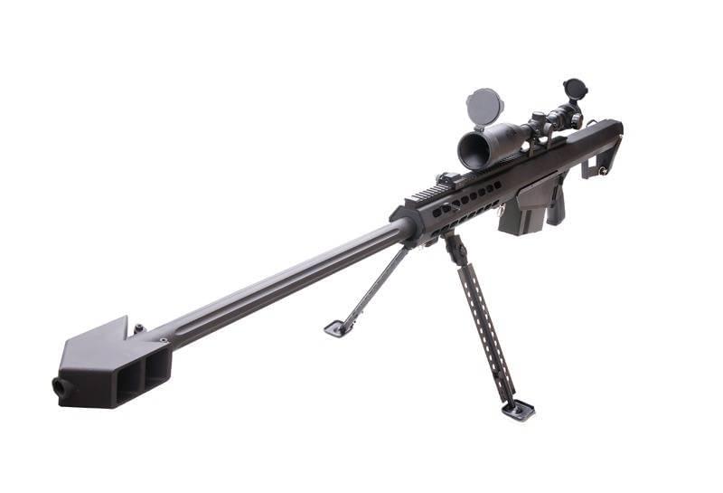 Snow Wolf Metal M82A1 Sniper Rifle AEG with Scope Black