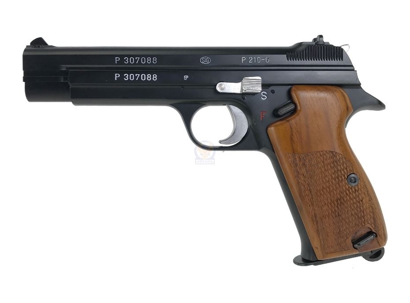 Marushin SIG licensed P210 HW 6mm GBBP w/h Kimpoi Wood Grip -Toy Airsoft Gun