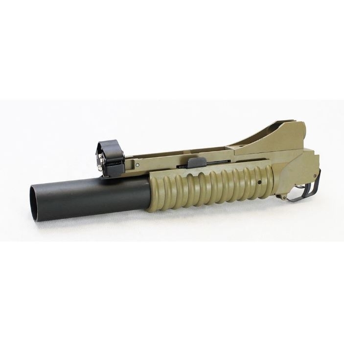 FCW M203 Grenade Launcher Long DE Metal with Full Marking -Toy Airsoft Gun