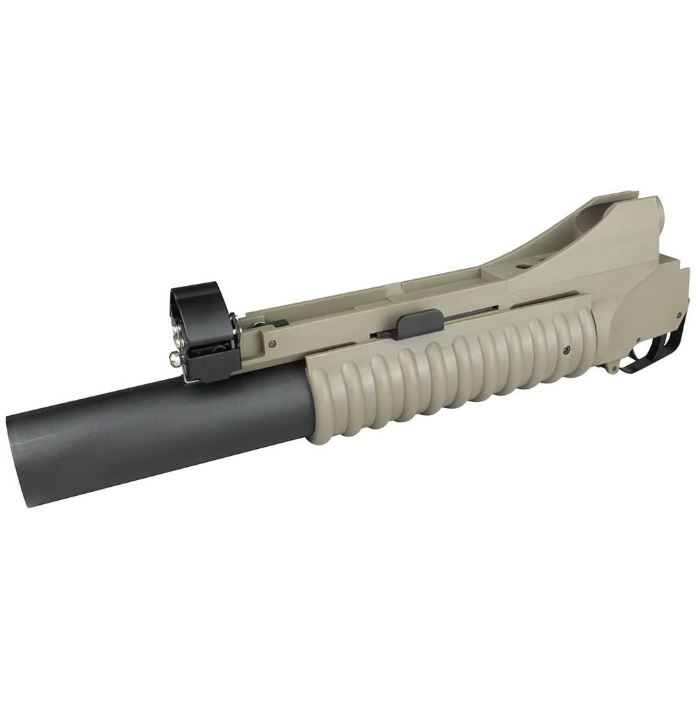 FCW M203 Grenade Launcher Long DE with Full Marking -Toy Airsoft Gun