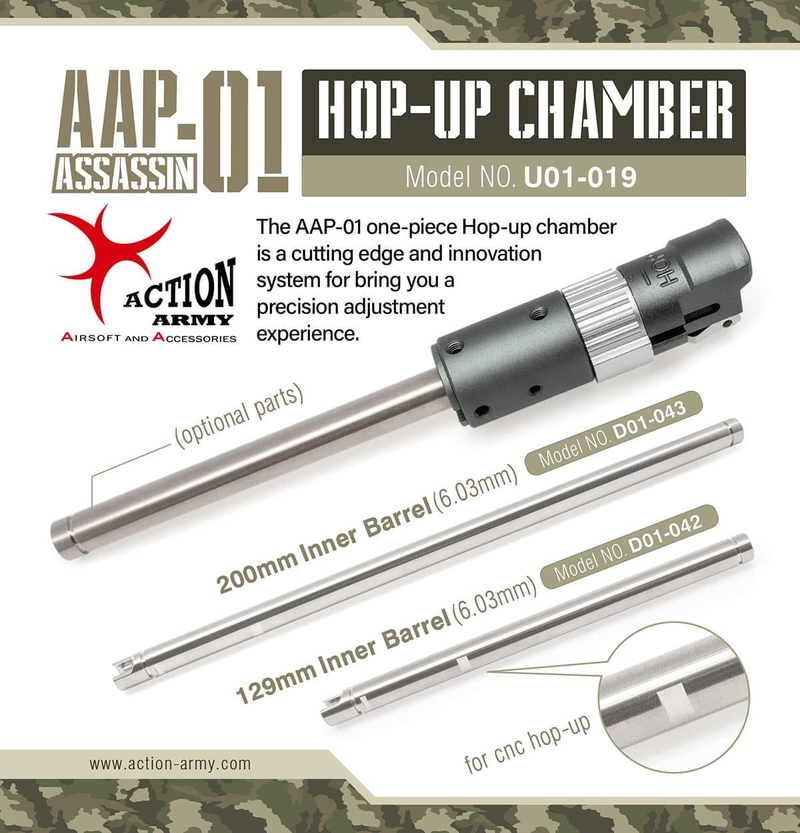Action Army AAP01 CNC Hop Up Chamber U01-019 Toy Airsoft Part