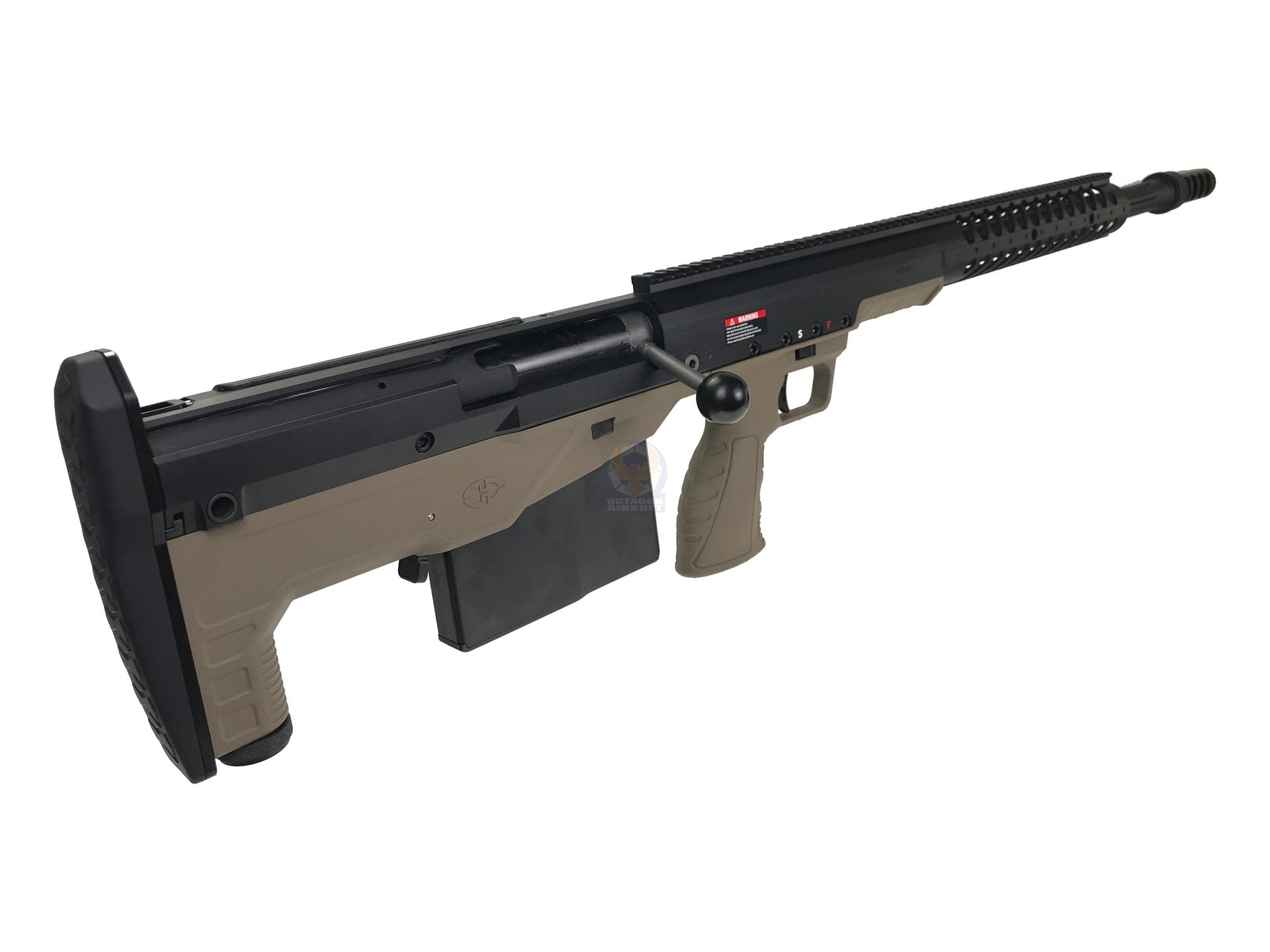 Silverback HTI .50 BMG Rifle (Pull Bolt) BK/FDE Toy Airsoft
